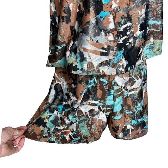 ST Tropez Swimwear Romper Geometric Metallic Adjustable Straps One Piece Suite 8 - Picture 5 of 14